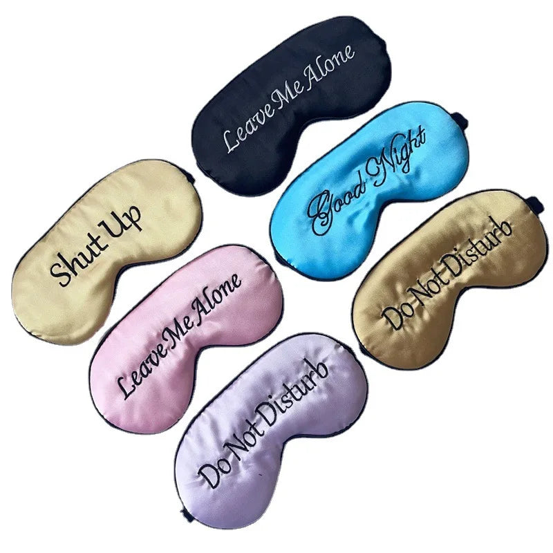 Masque de Sommeil en Soie Brodée avec Sangle Ajustable